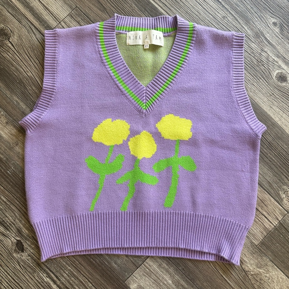 Floral Sweater Vest